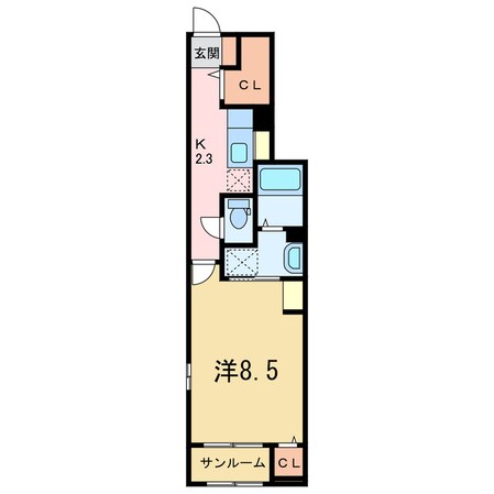 ソーレ　8Aの物件間取画像